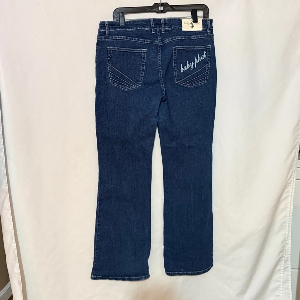 Baby Phat Dark Wide Leg Blue Jeans, Size 13, NWOT, MAKE AN OFFER!!! - Picture 4 of 11
